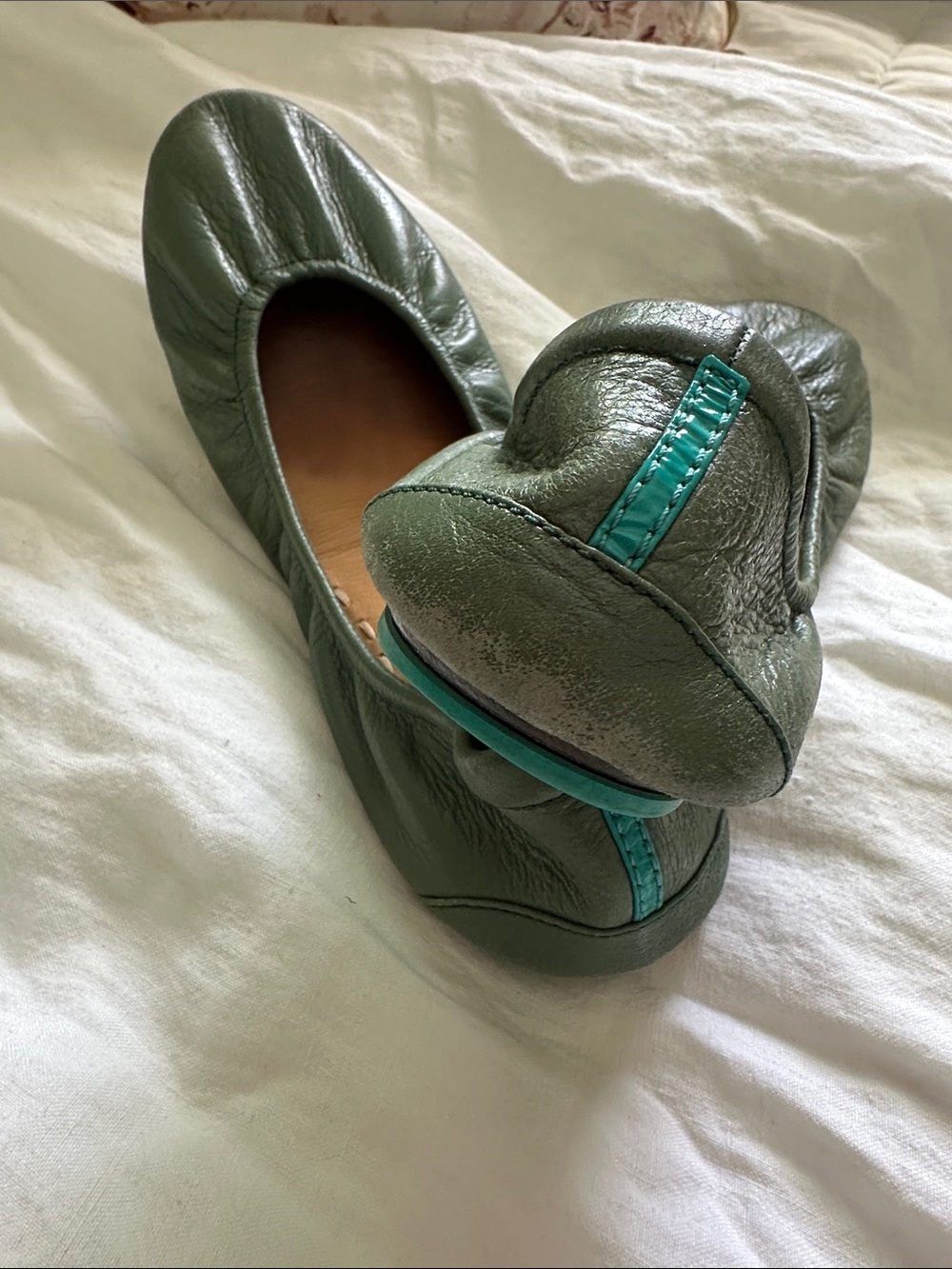 Tieks Green Leather Ballet Flats size 10 - Picture 8 of 8